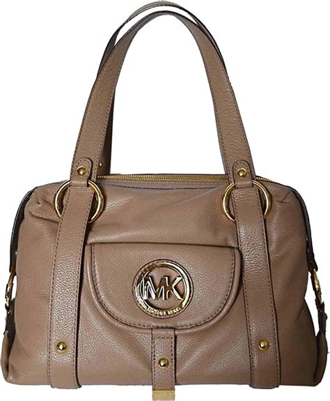 Michael Kors Fulton Leather Large Satchel Bag, Dark Dune